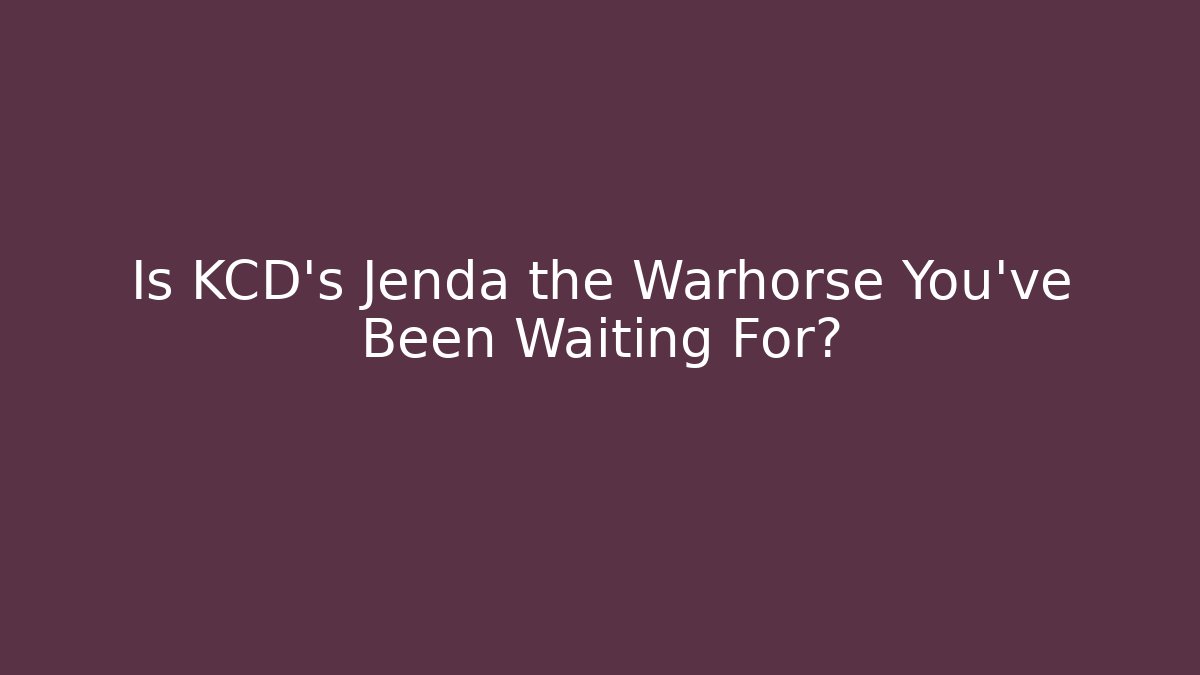Is KCD's Jenda the Warhorse You've Been Waiting For?