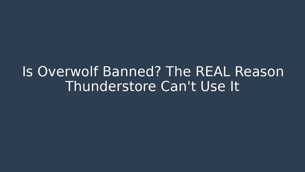 Is Overwolf Banned? The REAL Reason Thunderstore Can't Use It - Felix Cat Insurance