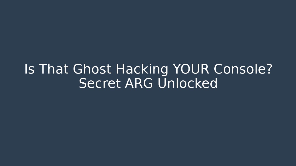 Is That Ghost Hacking YOUR Console? Secret ARG Unlocked - Felix Cat Insurance