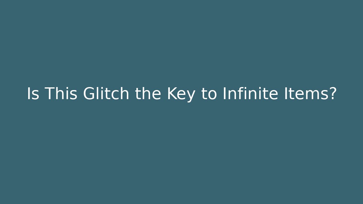 Is This Glitch the Key to Infinite Items? - Felix Cat Insurance
