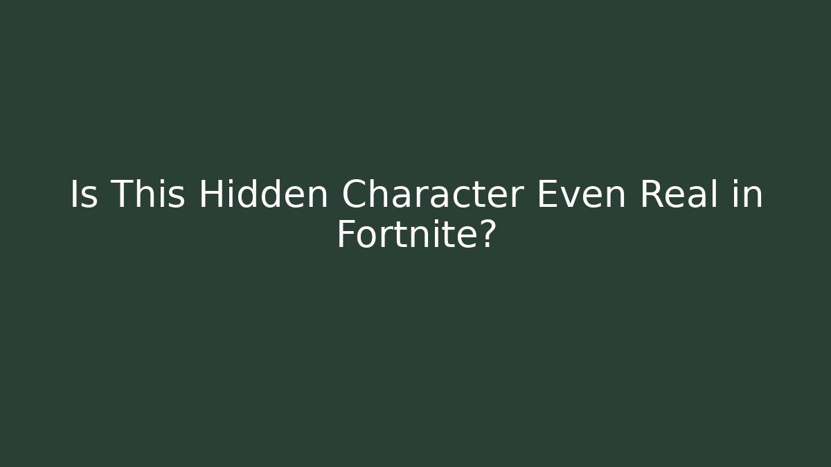 Is This Hidden Character Even Real in Fortnite? - Felix Cat Insurance