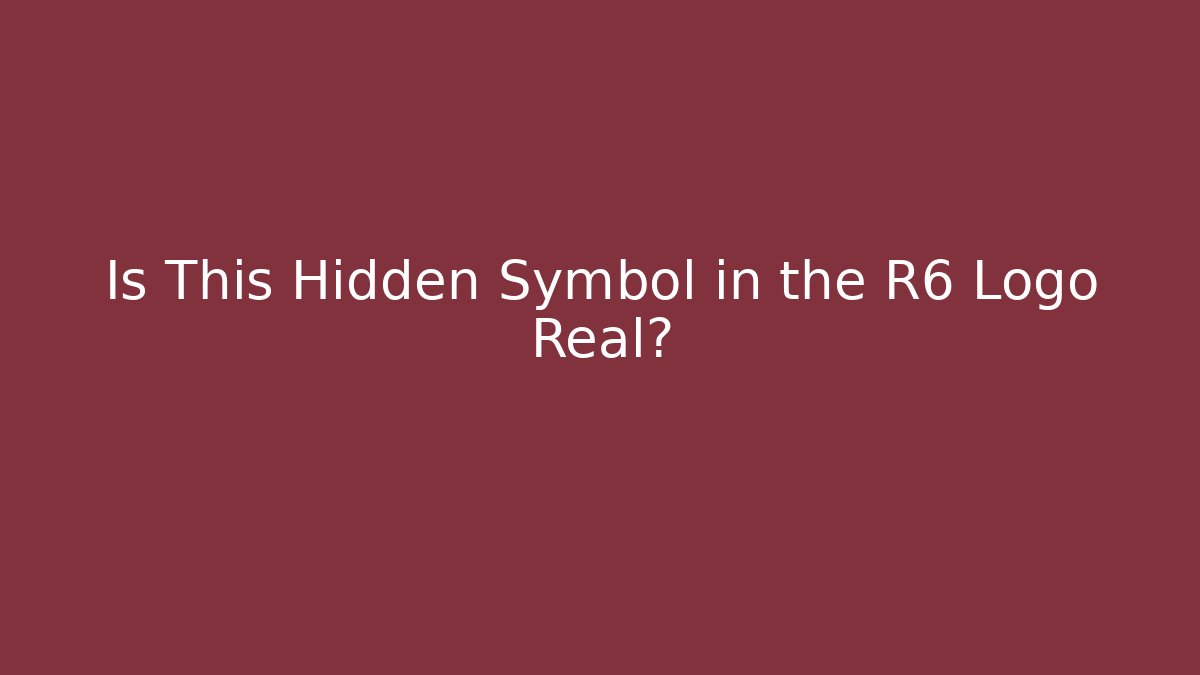Is This Hidden Symbol in the R6 Logo Real? - Felix Cat Insurance
