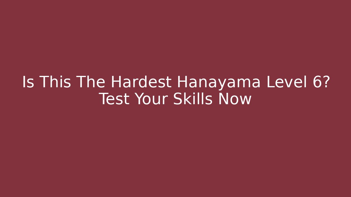 Is This The Hardest Hanayama Level 6? Test Your Skills Now