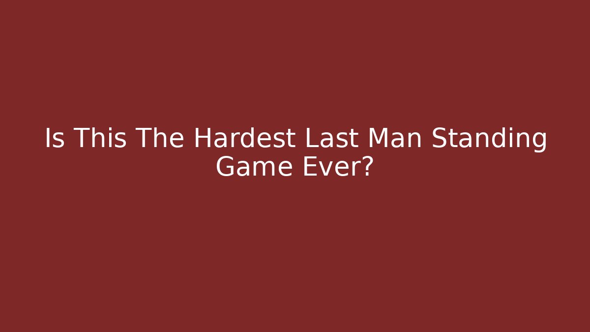 Is This The Hardest Last Man Standing Game Ever? - Felix Cat Insurance