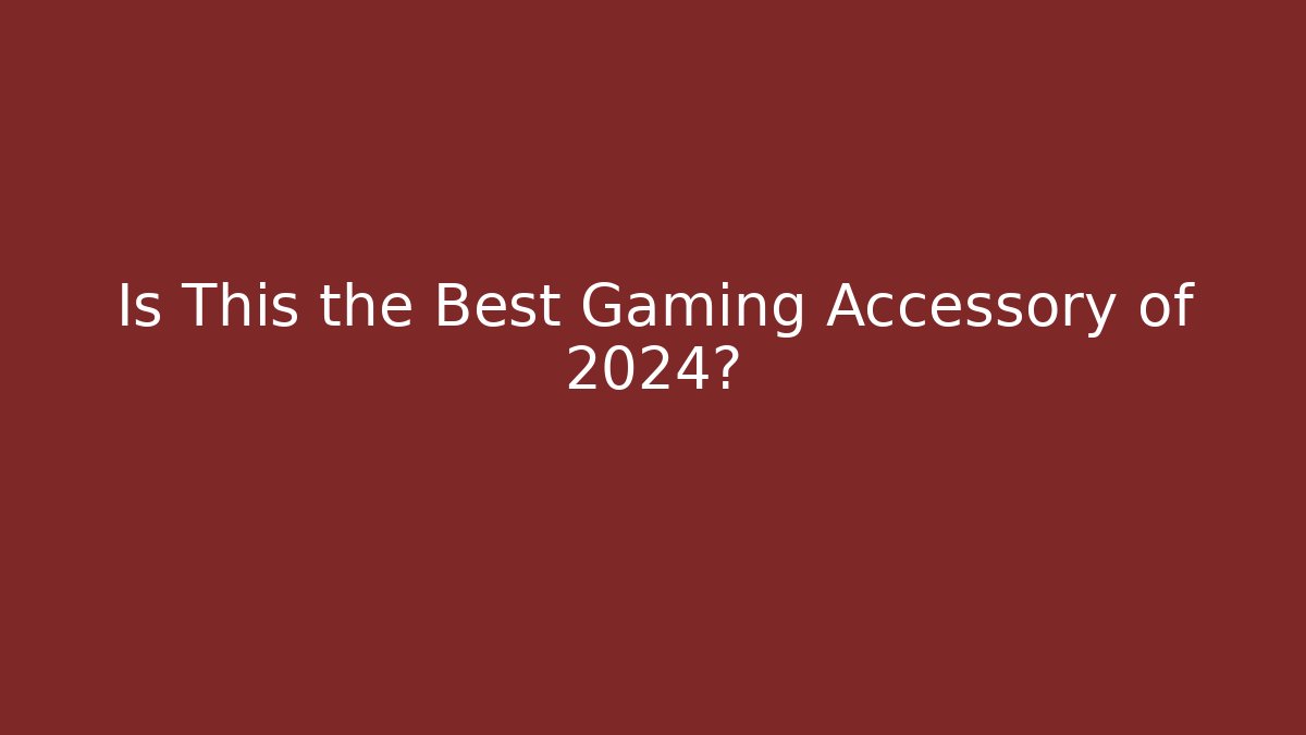 Is This the Best Gaming Accessory of 2024? - Felix Cat Insurance