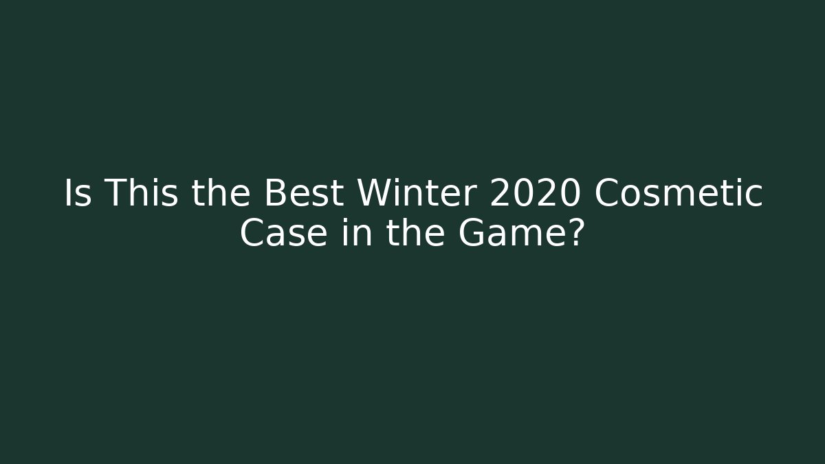 Is This the Best Winter 2020 Cosmetic Case in the Game?