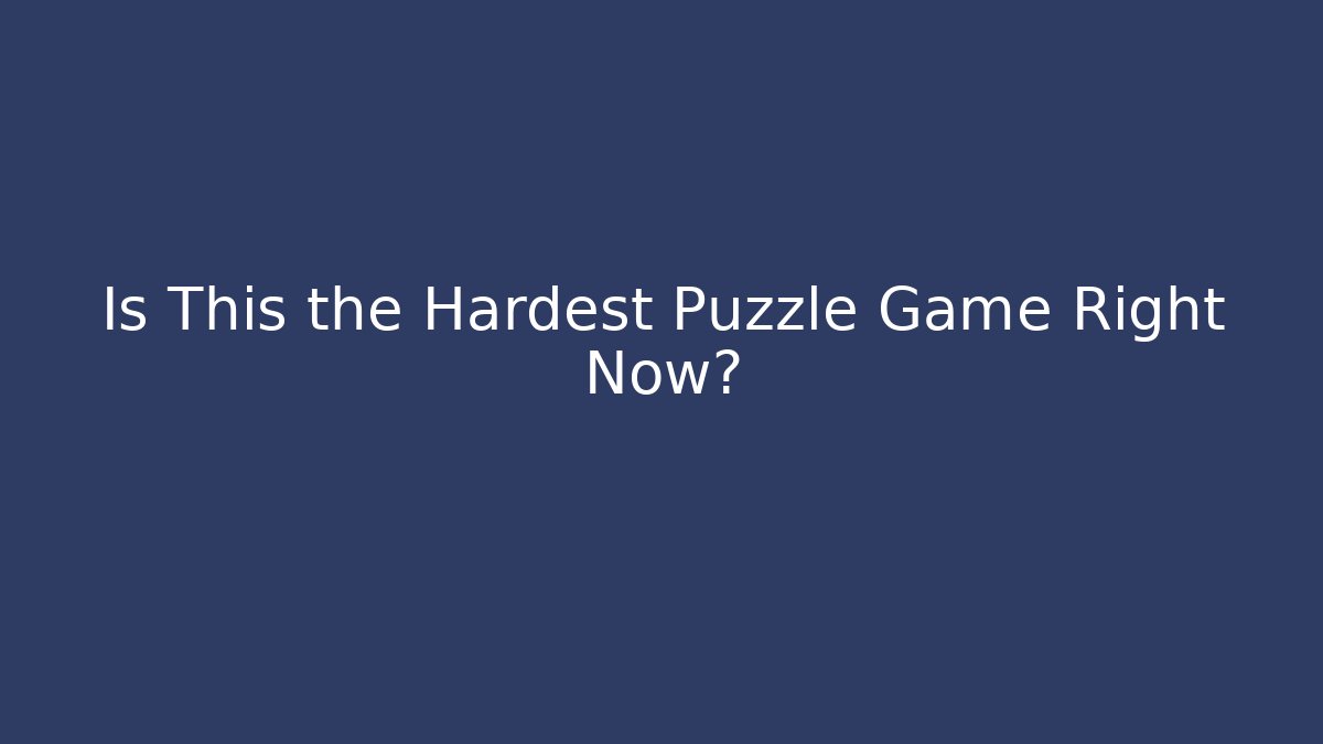 Is This the Hardest Puzzle Game Right Now? - Felix Cat Insurance