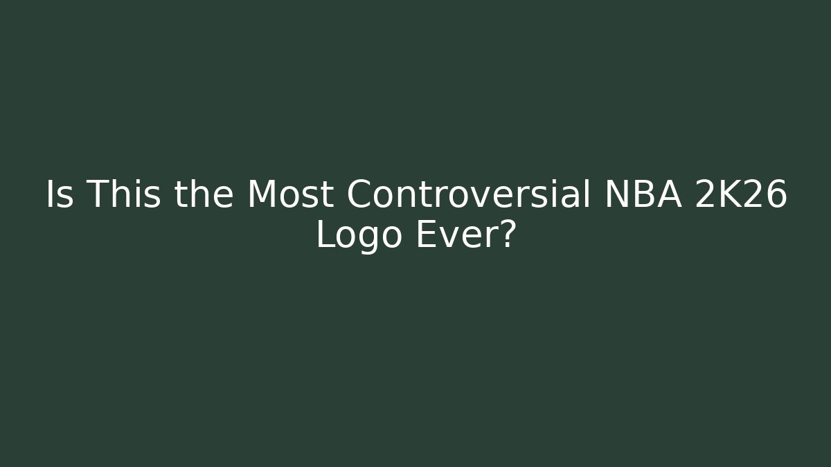 Is This the Most Controversial NBA 2K26 Logo Ever?