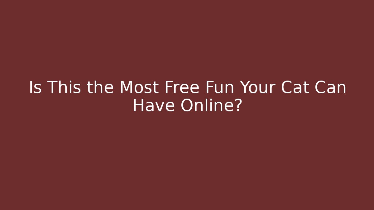 Is This the Most Free Fun Your Cat Can Have Online?