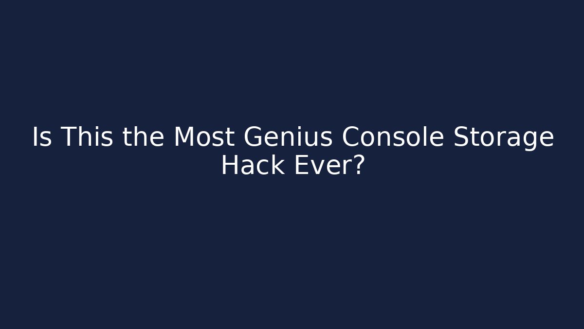 Is This the Most Genius Console Storage Hack Ever? - Felix Cat Insurance