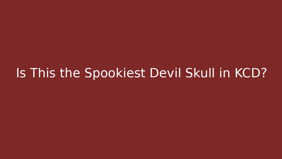 Is This the Spookiest Devil Skull in KCD?