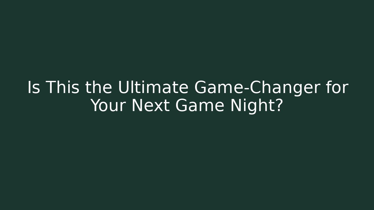 Is This the Ultimate Game-Changer for Your Next Game Night? - Felix Cat Insurance