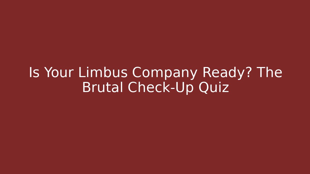 Is Your Limbus Company Ready? The Brutal Check-Up Quiz