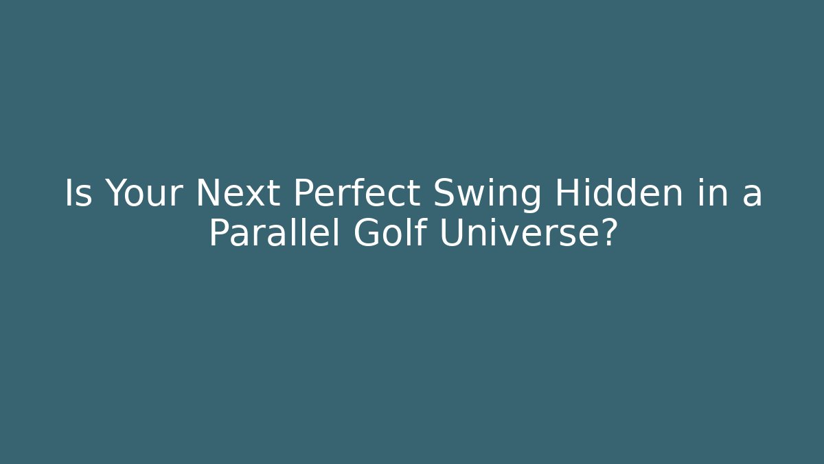 Is Your Next Perfect Swing Hidden in a Parallel Golf Universe?