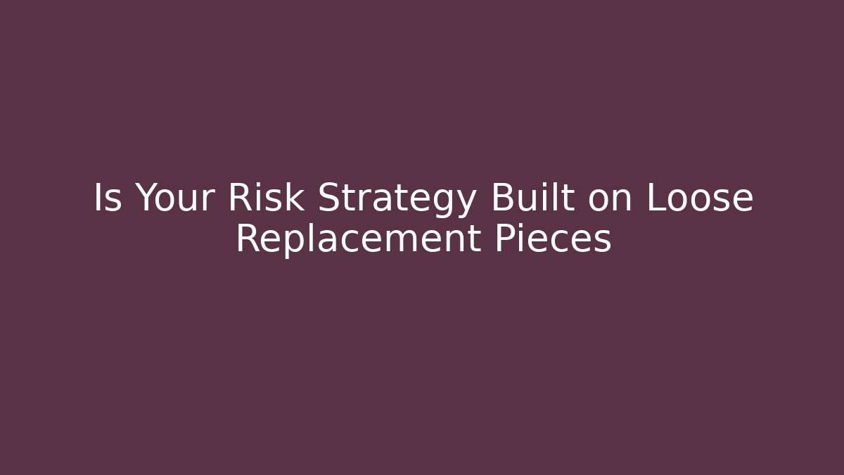 Is Your Risk Strategy Built on Loose Replacement Pieces