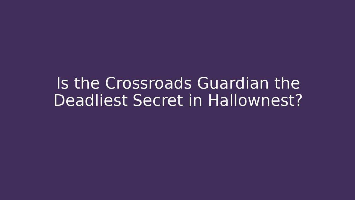 Is the Crossroads Guardian the Deadliest Secret in Hallownest? - Felix Cat Insurance