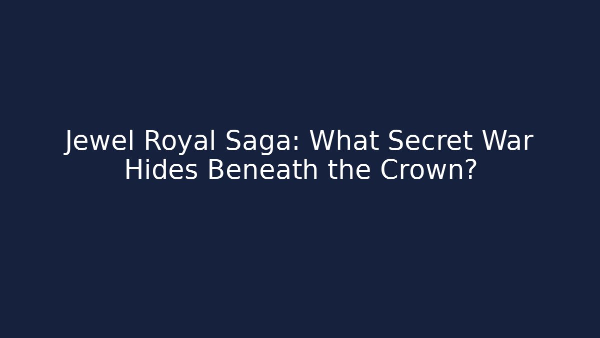 Jewel Royal Saga: What Secret War Hides Beneath the Crown?