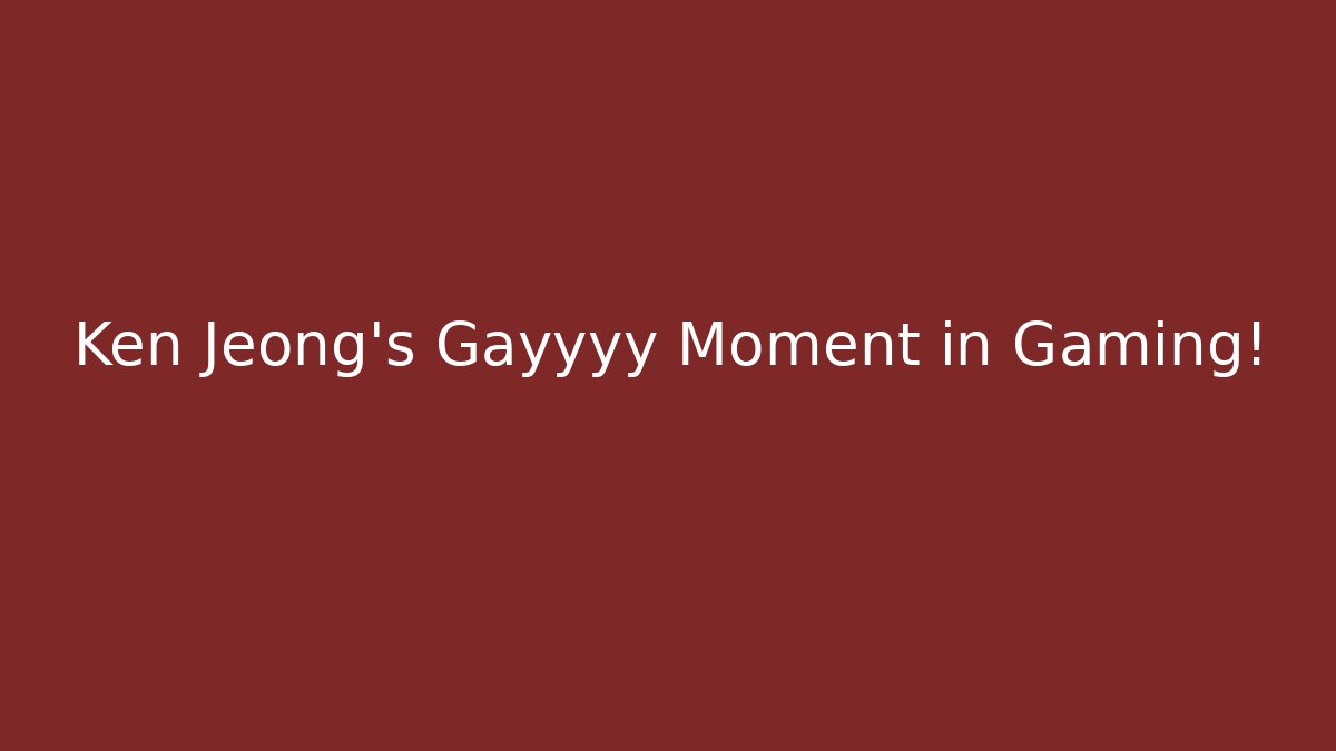Ken Jeong's Gayyyy Moment in Gaming!