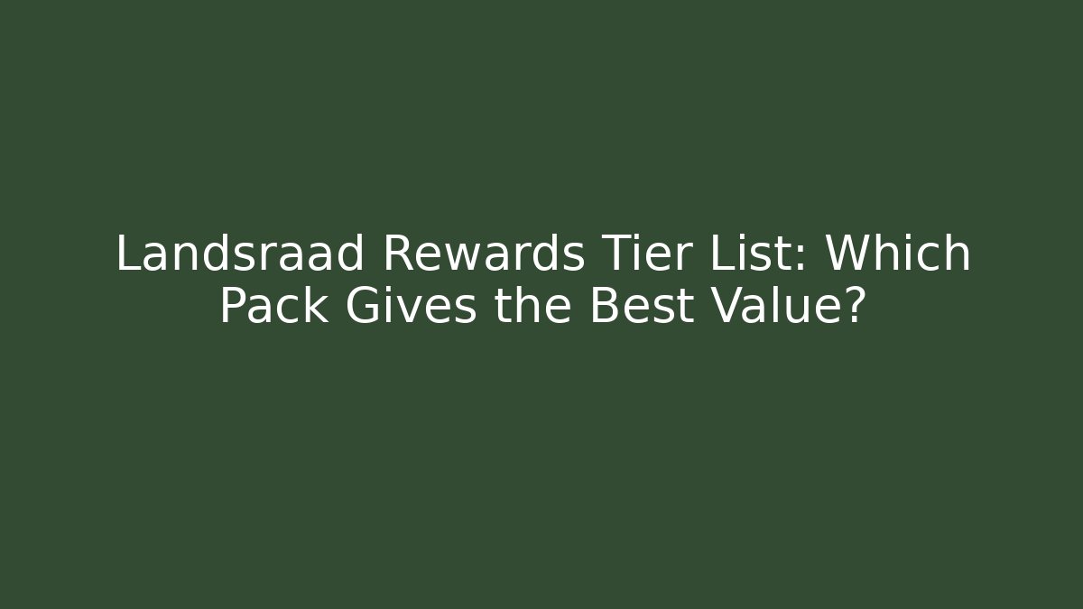 Landsraad Rewards Tier List: Which Pack Gives the Best Value?