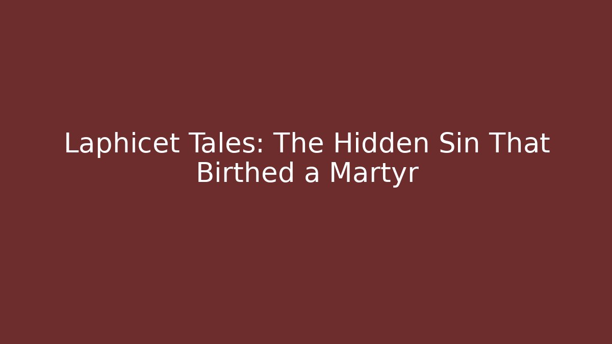 Laphicet Tales: The Hidden Sin That Birthed a Martyr - Felix Cat Insurance