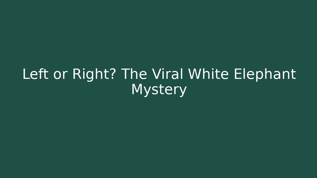 Left or Right? The Viral White Elephant Mystery
