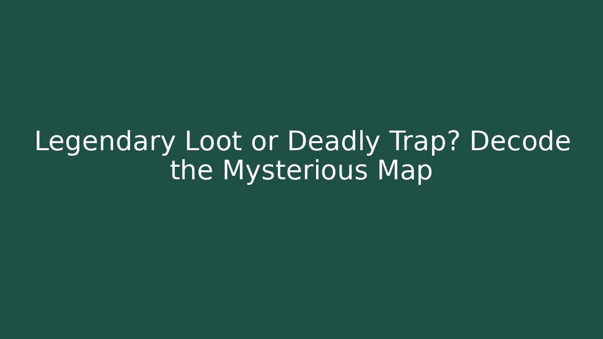 Legendary Loot or Deadly Trap? Decode the Mysterious Map - Felix Cat Insurance