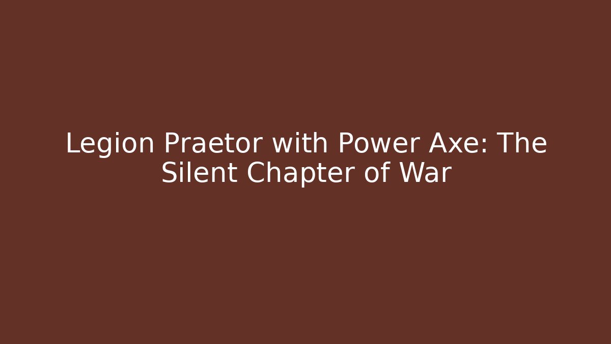 Legion Praetor with Power Axe: The Silent Chapter of War