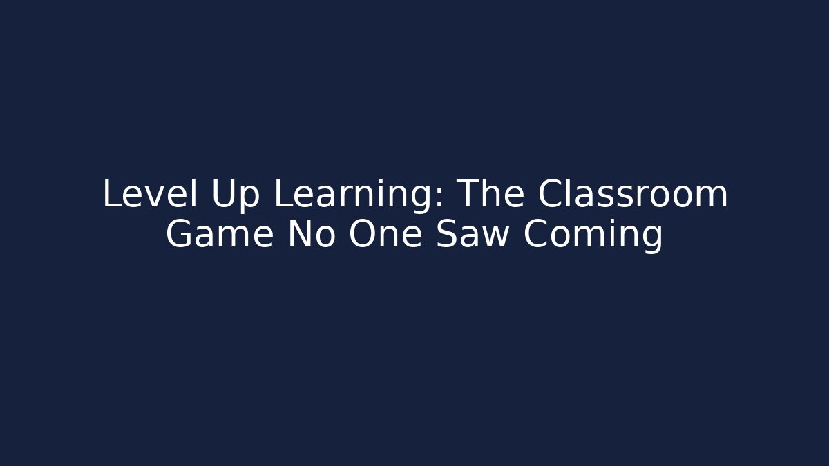Level Up Learning: The Classroom Game No One Saw Coming - Felix Cat Insurance