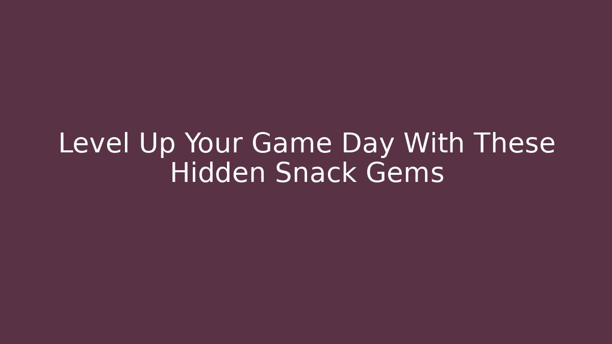 Level Up Your Game Day With These Hidden Snack Gems - Felix Cat Insurance