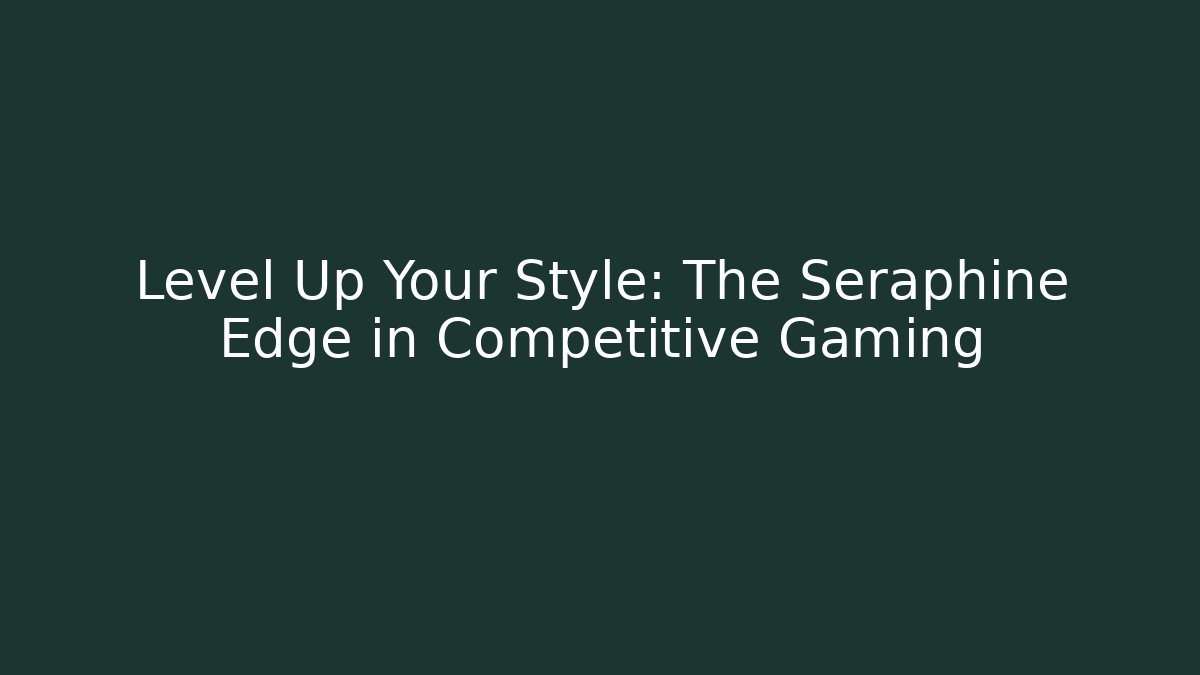 Level Up Your Style: The Seraphine Edge in Competitive Gaming - Felix Cat Insurance