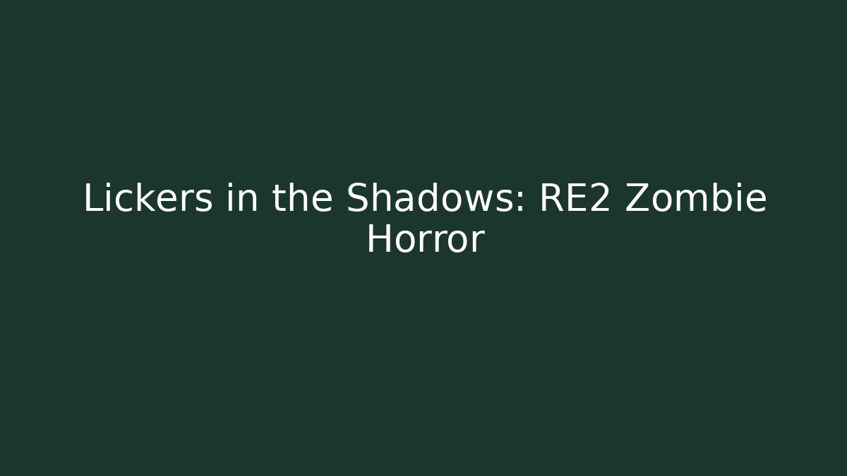 Lickers in the Shadows: RE2 Zombie Horror