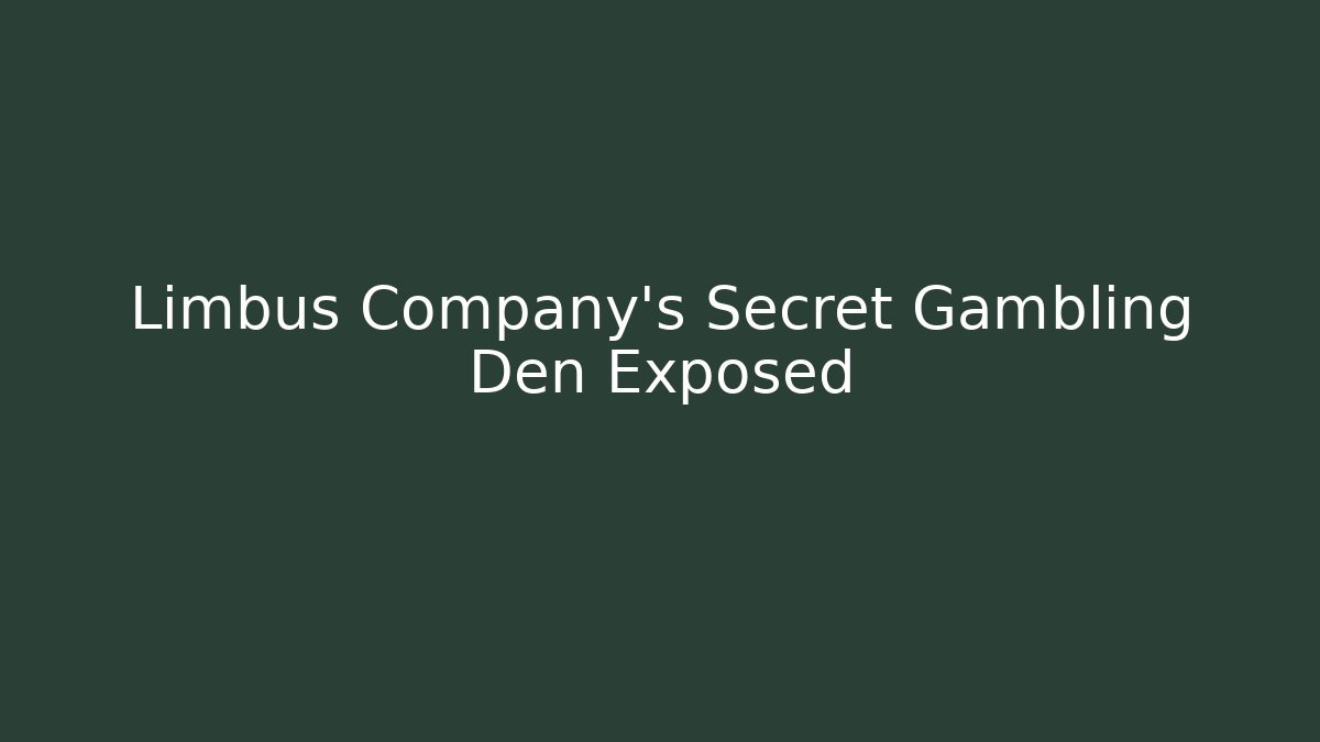 Limbus Company’s Secret Gambling Den Exposed - Felix Cat Insurance