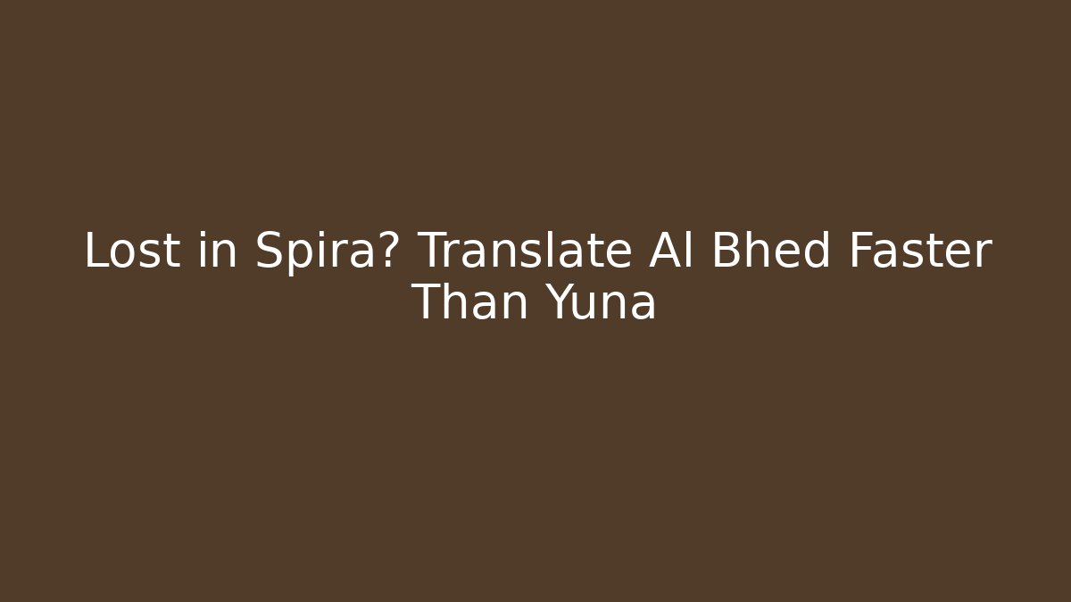 Lost in Spira? Translate Al Bhed Faster Than Yuna