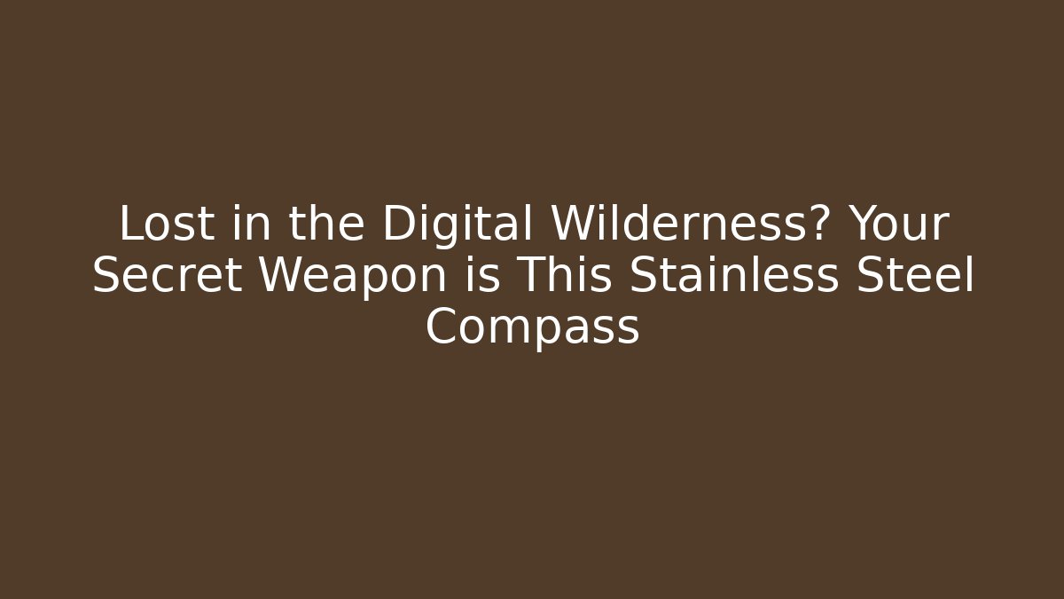 Lost in the Digital Wilderness? Your Secret Weapon is This Stainless Steel Compass