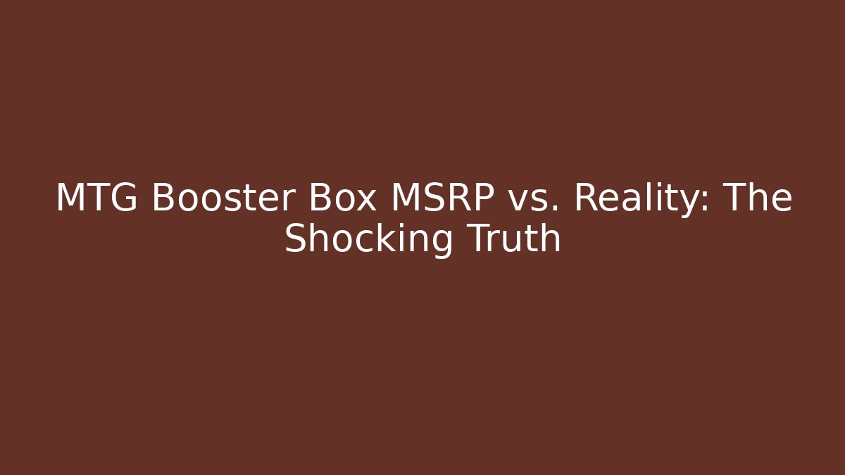mtg booster box msrp