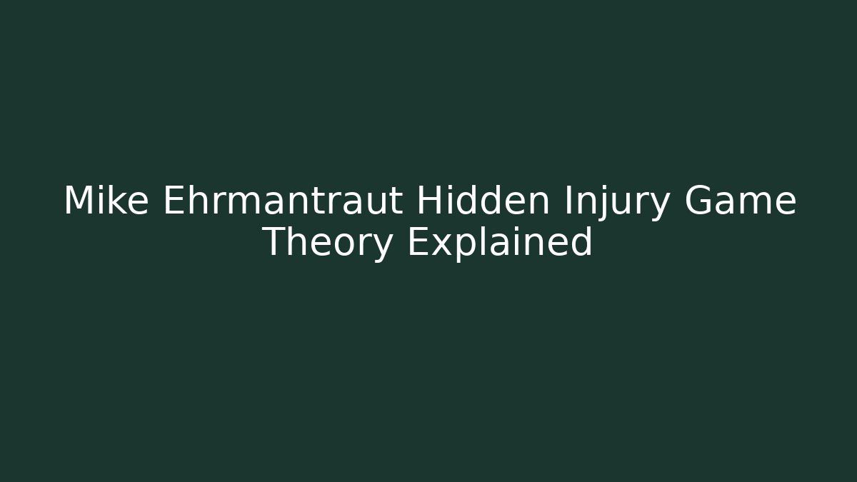 Mike Ehrmantraut Hidden Injury Game Theory Explained