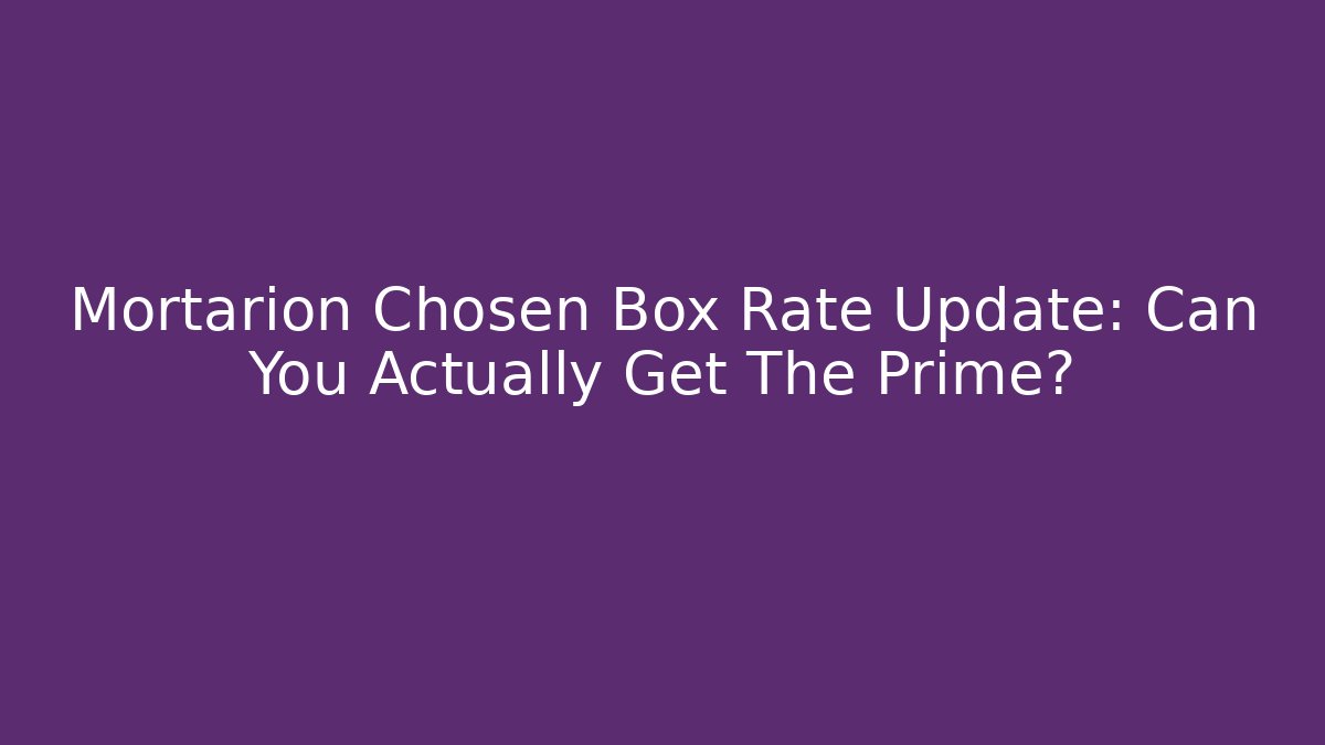 Mortarion Chosen Box Rate Update: Can You Actually Get The Prime?