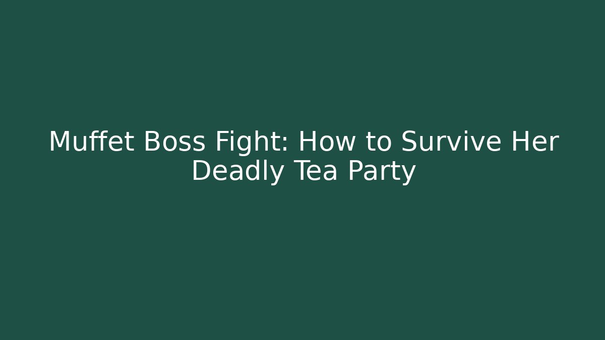 Muffet Boss Fight: How to Survive Her Deadly Tea Party