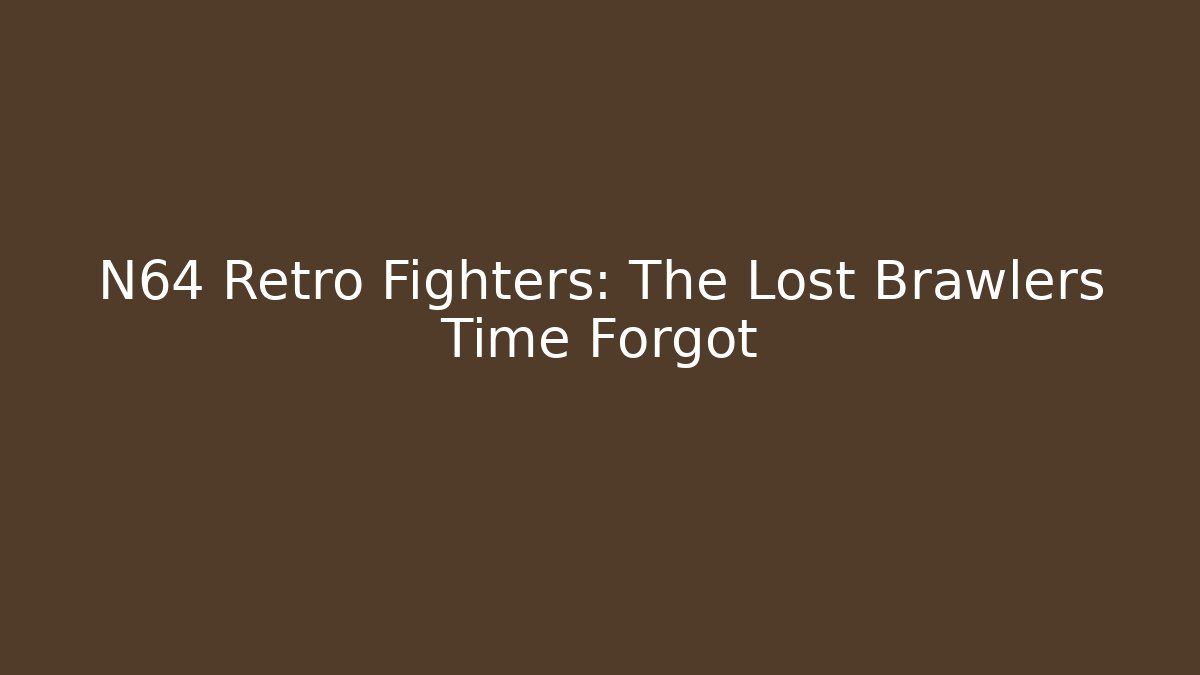 N64 Retro Fighters: The Lost Brawlers Time Forgot - Felix Cat Insurance