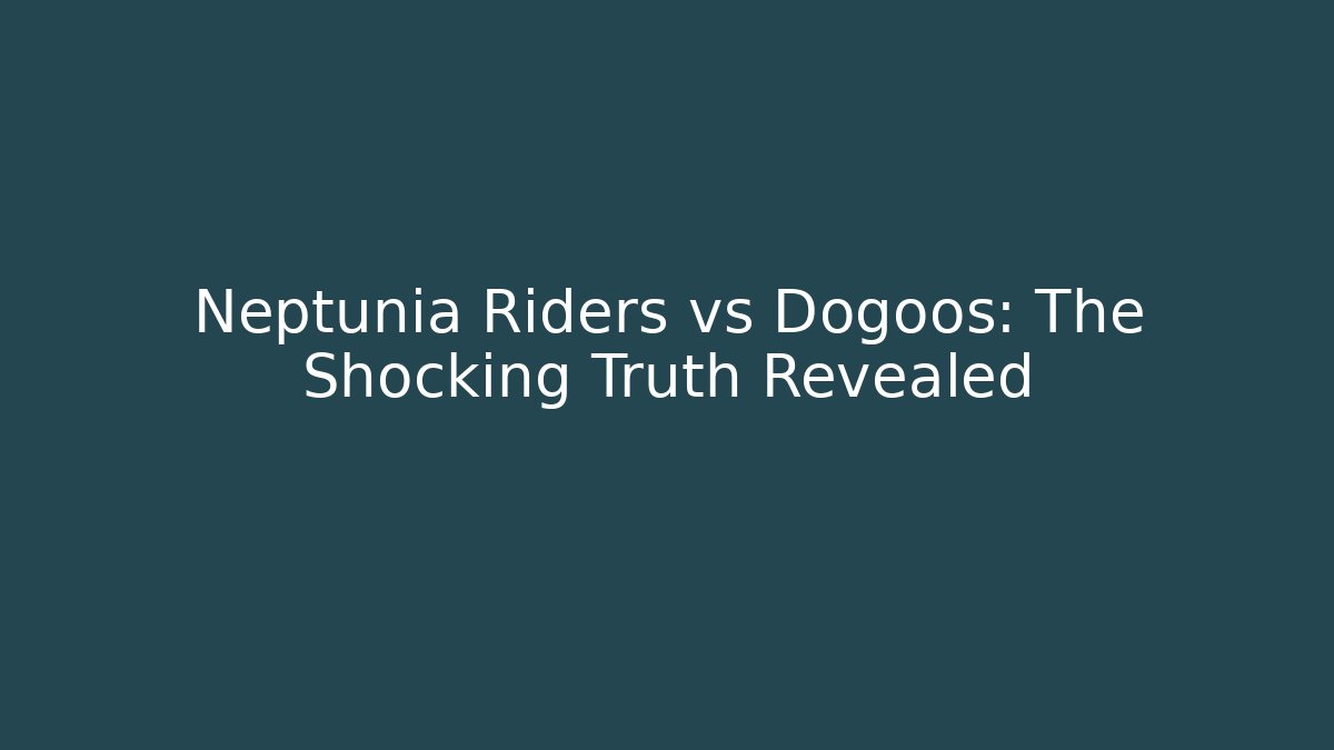 Neptunia Riders vs Dogoos: The Shocking Truth Revealed