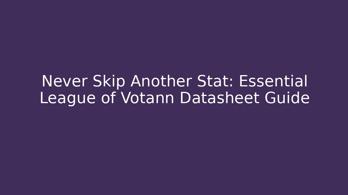 Never Skip Another Stat: Essential League of Votann Datasheet Guide
