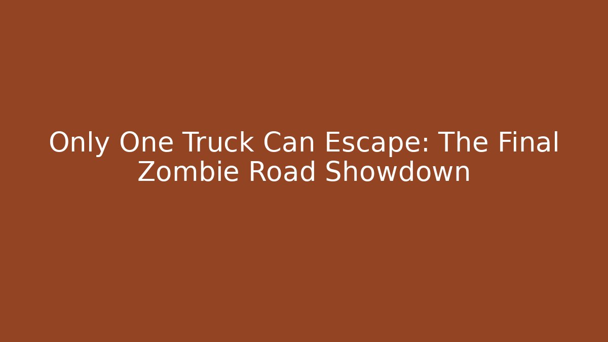 Only One Truck Can Escape: The Final Zombie Road Showdown