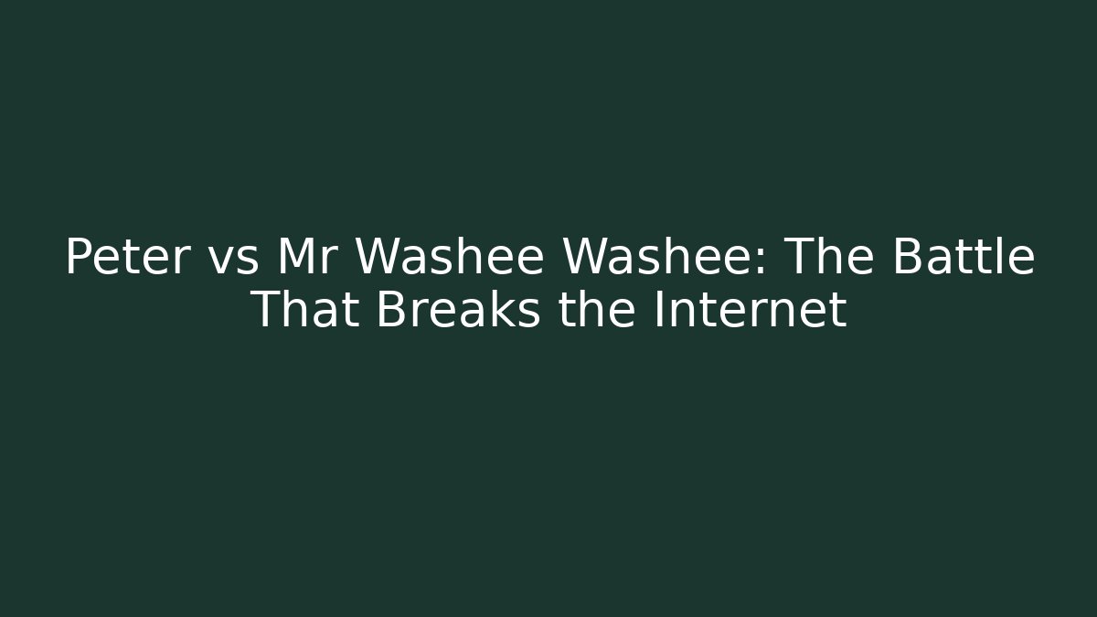 Peter vs Mr Washee Washee: The Battle That Breaks the Internet