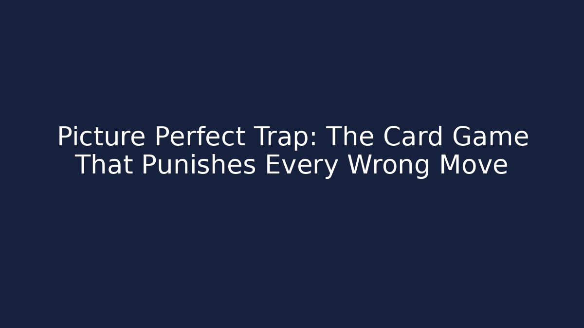 Picture Perfect Trap: The Card Game That Punishes Every Wrong Move