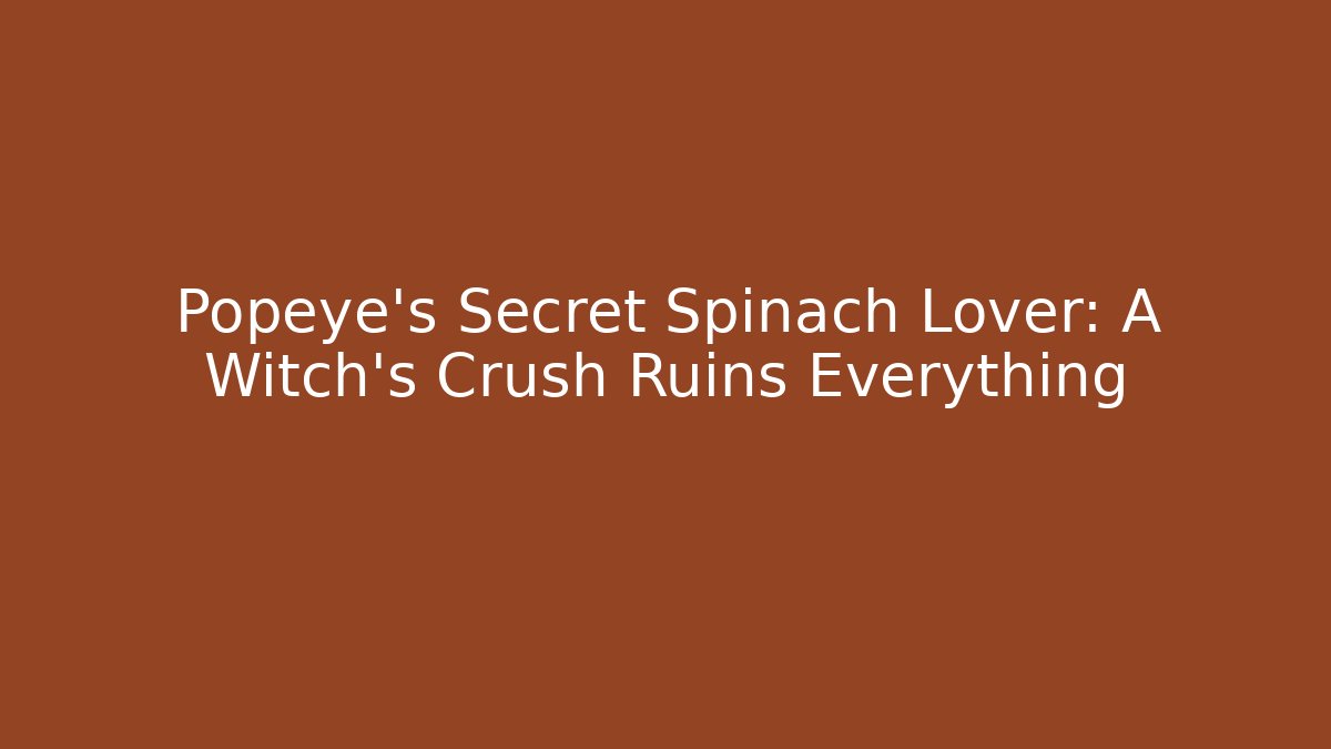 Popeye's Secret Spinach Lover: A Witch's Crush Ruins Everything