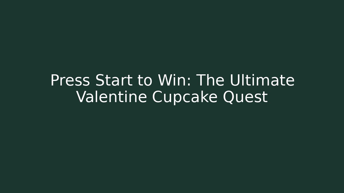 Press Start to Win: The Ultimate Valentine Cupcake Quest