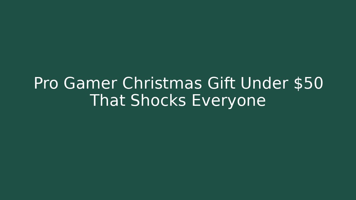 Pro Gamer Christmas Gift Under $50 That Shocks Everyone