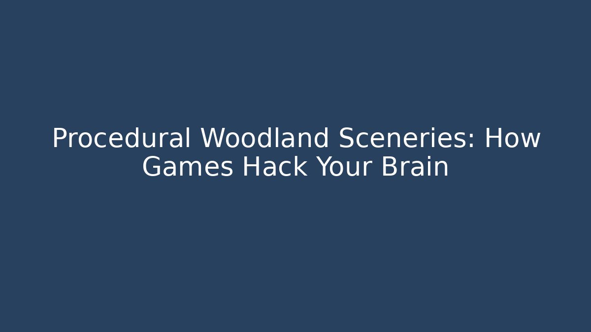 Procedural Woodland Sceneries: How Games Hack Your Brain