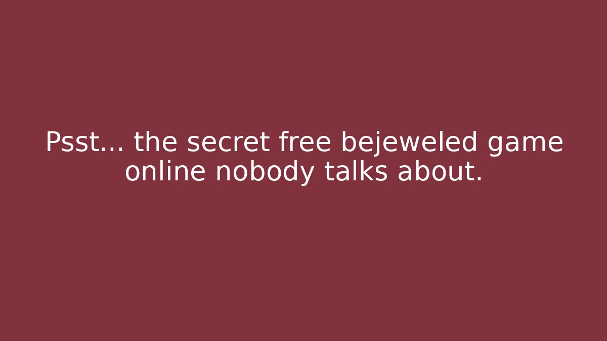 Psst… the secret free bejeweled game online nobody talks about.