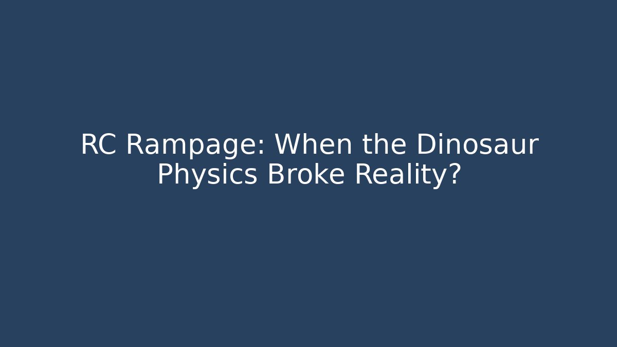 RC Rampage: When the Dinosaur Physics Broke Reality?